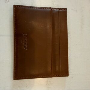 J. Crew Tan Leather Card Holder